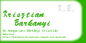 krisztian barkanyi business card